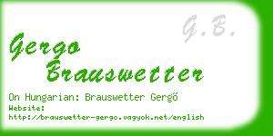 gergo brauswetter business card