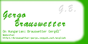 gergo brauswetter business card